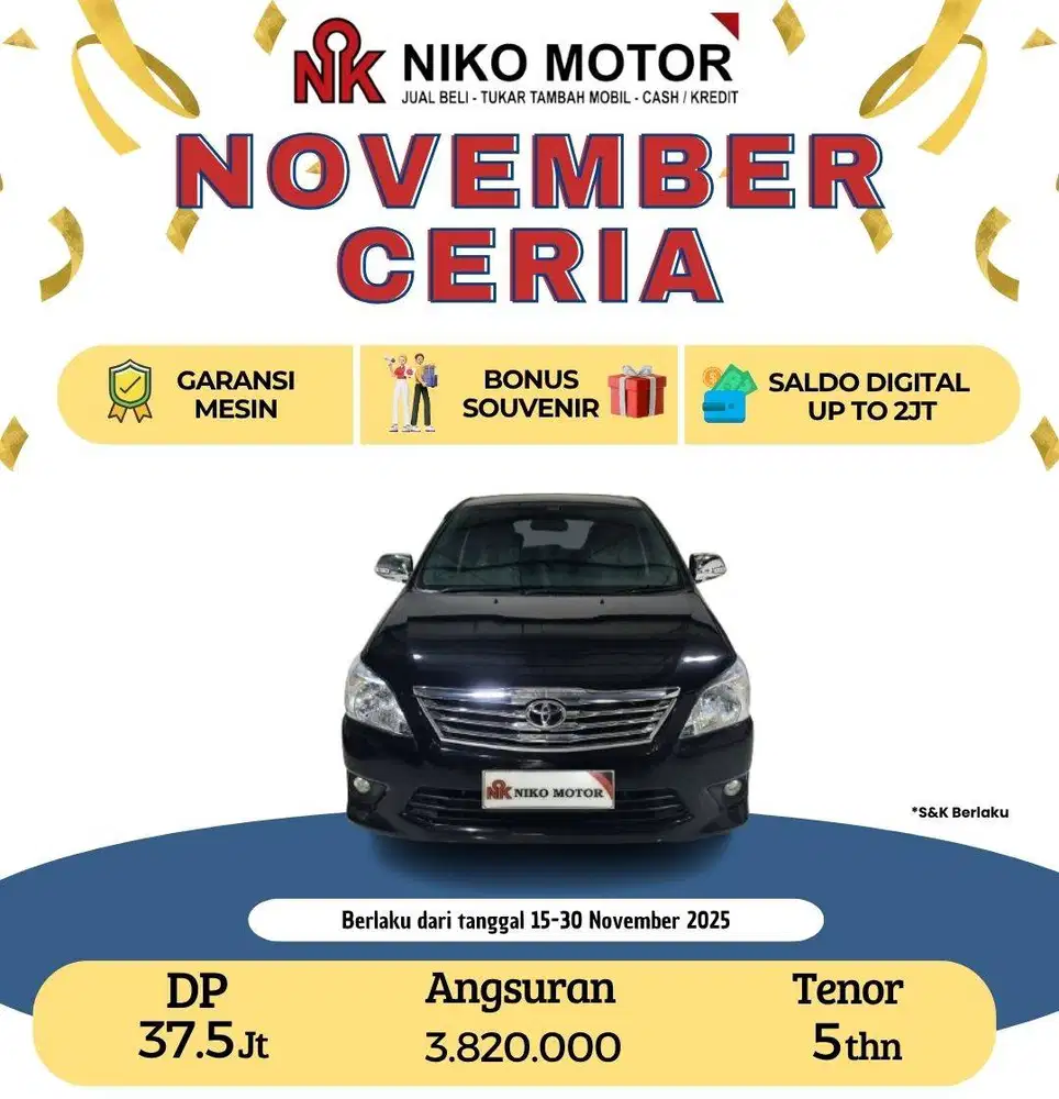 (ANTIK KM75RB) INNOVA 2.0 G 2012 AT :2011|2013