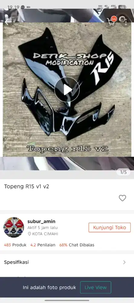 Dijual aksesoris r15