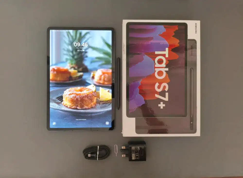 Samsung Galaxy Tab S7+ Plus 8/256 T975 - Fullset, Ex Garansi Resmi