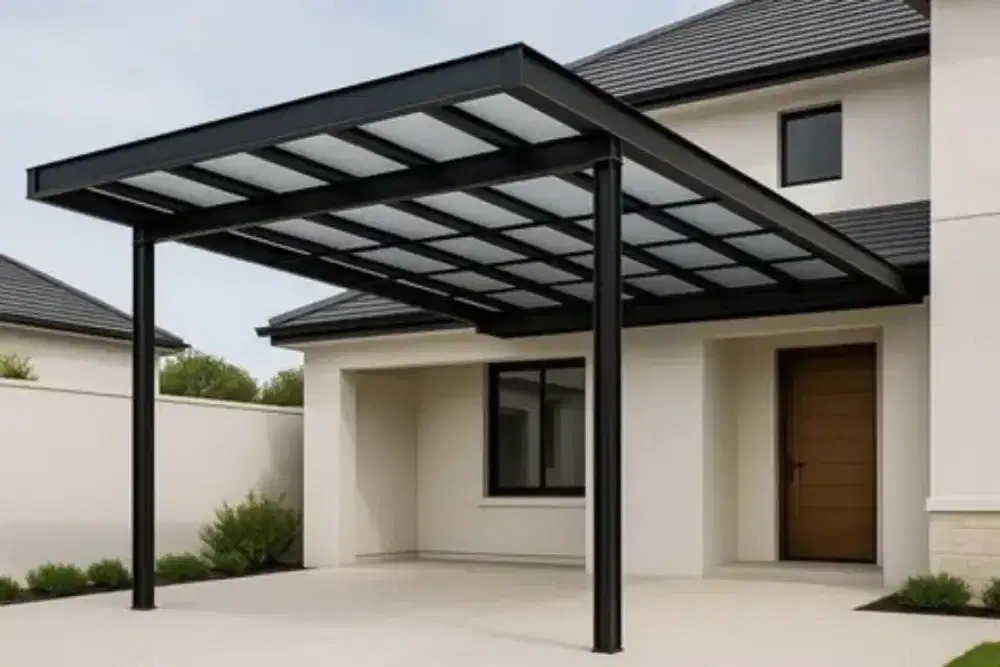 Kanopi rangka isian holo tiang pakai wf 150cm