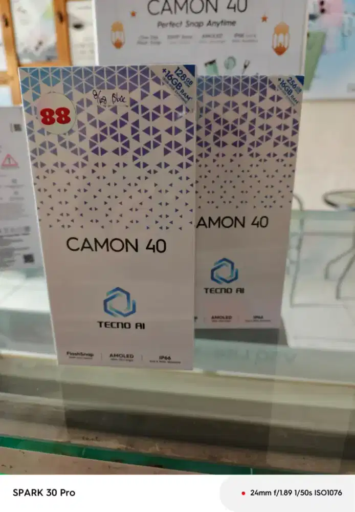 Tecno Camon 40 8GB+8GB/128GB ,Baru,Segel Box,Garansi Resmi,Original
