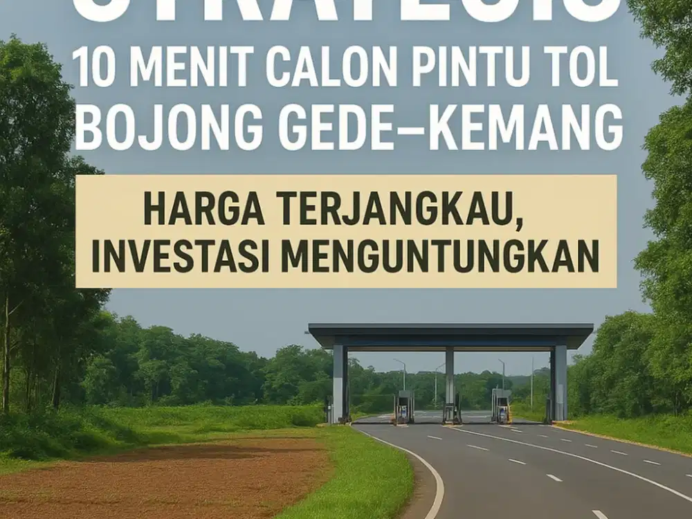 Tanah kavling siap bangun 10 menit Toll Bojong gede Kemang Cicilan 12x Tanpa Bunga
