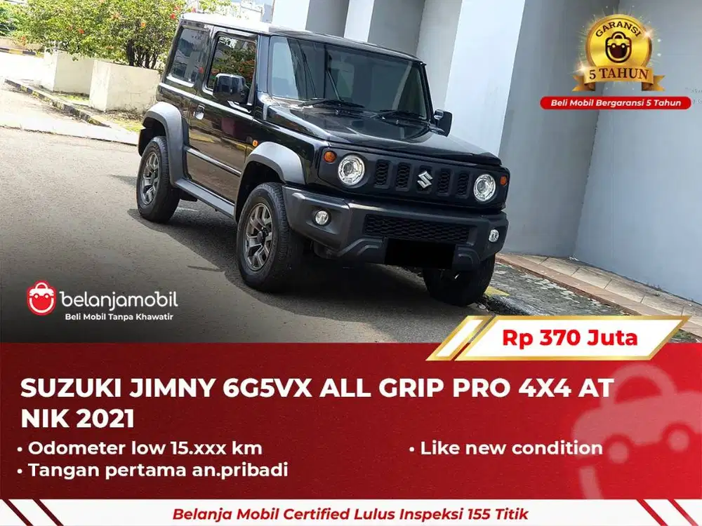[ GARANSI 5TH ] SUZUKI JIMNY 6G5VX ALL GRIP PRO 4X4 AT NIK 2021 2022