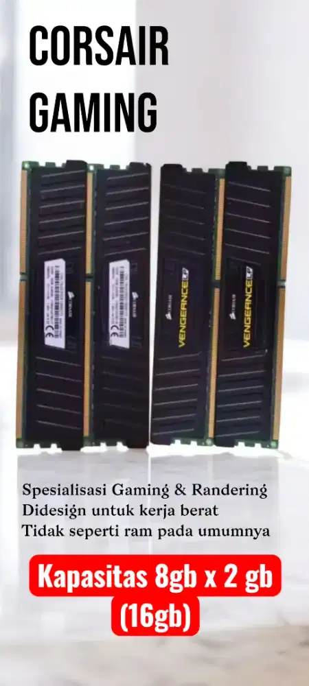 16GB CORSAIR DDR3 1600MHZ GAMING EDITION