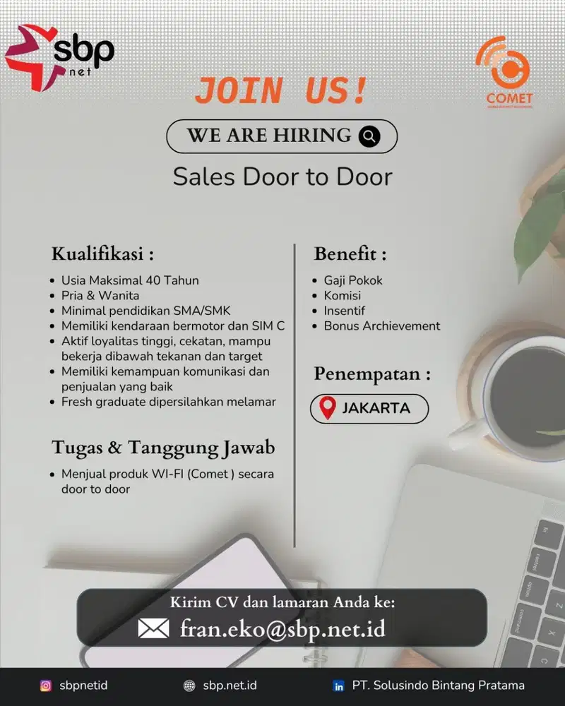 URGENT NEED SALES DOOR TO DOOR