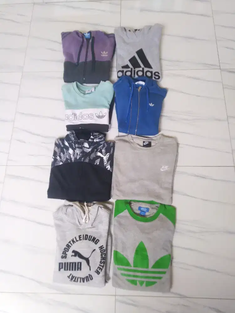 Jual borongan Sweater Hoodie Adidas Puma Nike borongan all item mulus