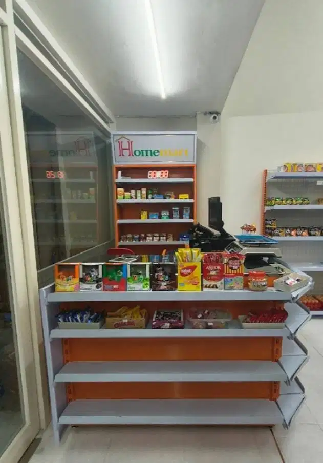 MEJA KASIR L & RAK ROKOK MINIMARKET