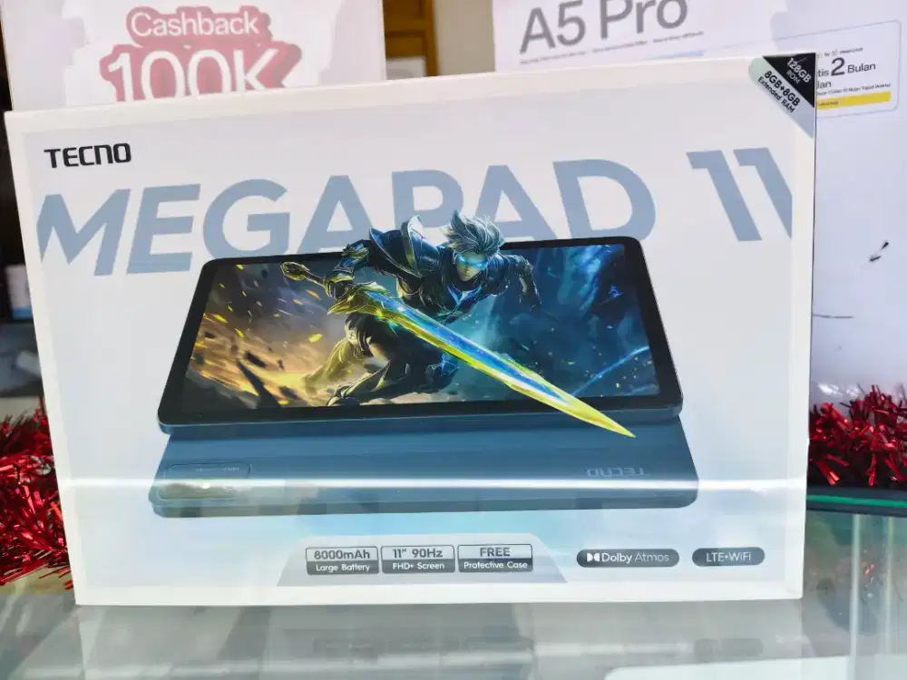 Tablet Tecno Megapad 11 4G LTE 8GB/128GB,Baru,Segel,Garansi,Original