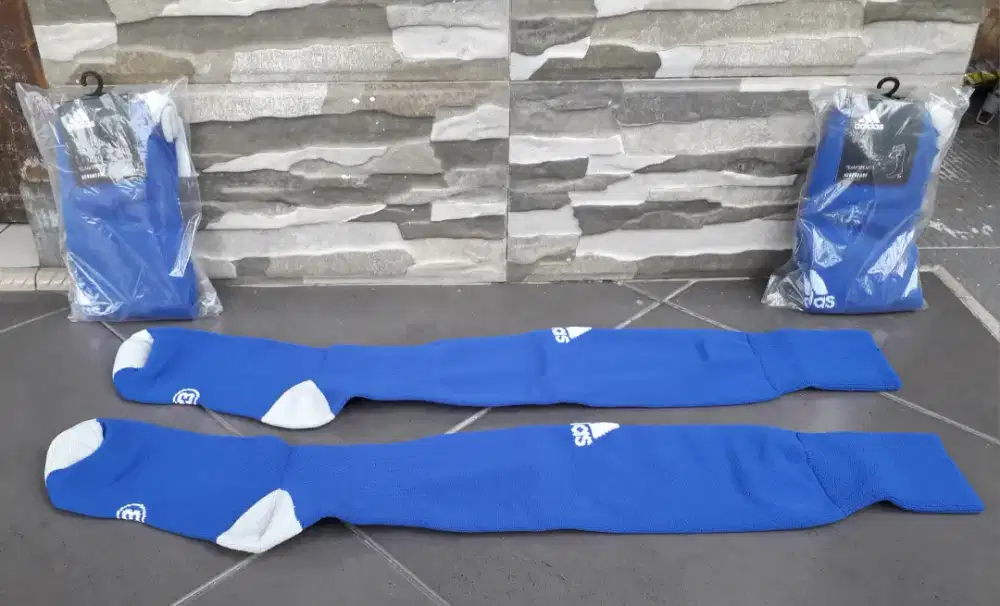 Kaos Kaki Adidas Panjang Biru Original