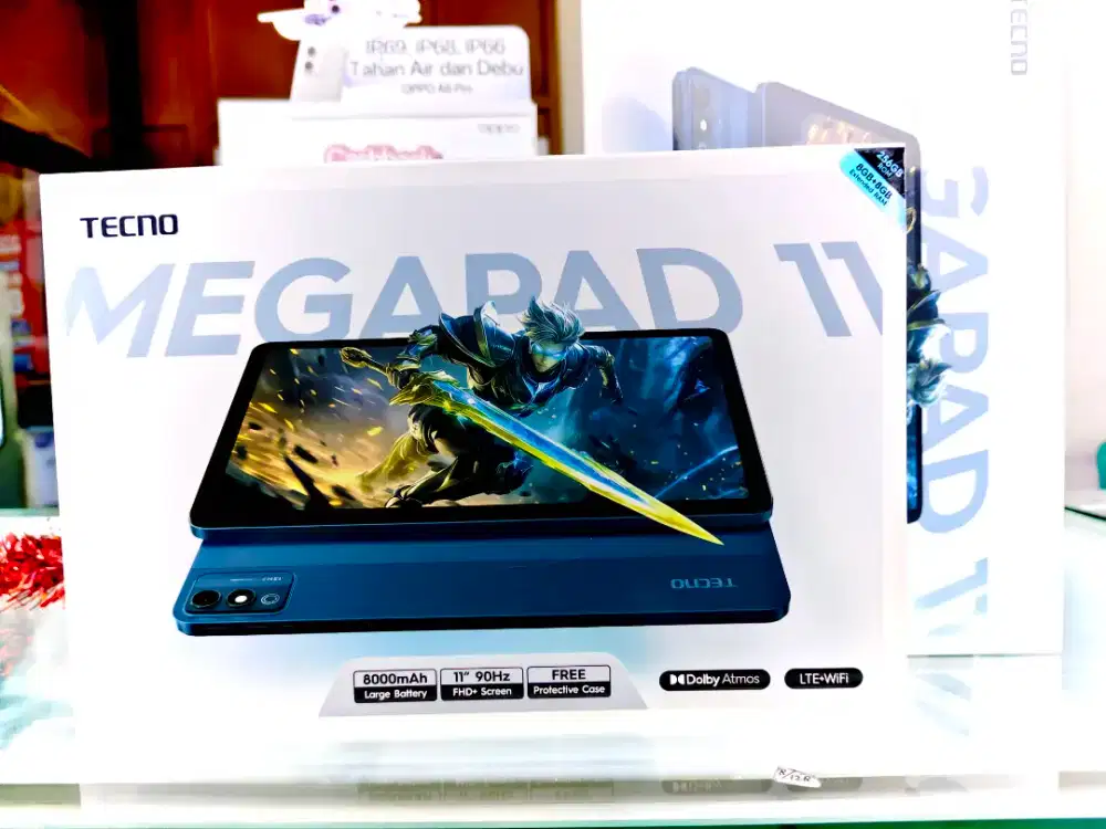 Tablet Tecno Megapad 11 4G LTE 8GB/256GB,Baru,Segel,Garansi,Original