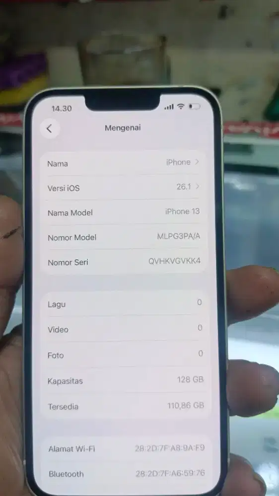 Iphone 13 128gb putih mulus kaya baru