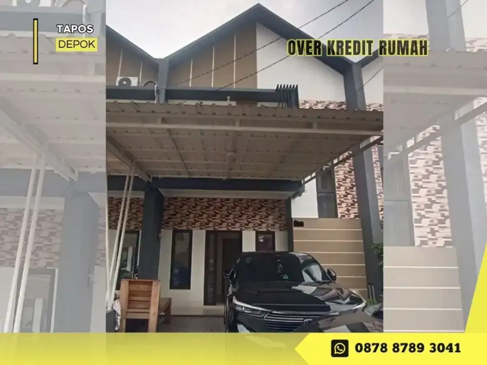 Rumah Take Over 89JT 2lantai dkt Tol di Cluster Oma Cimanggis Regency Tapos