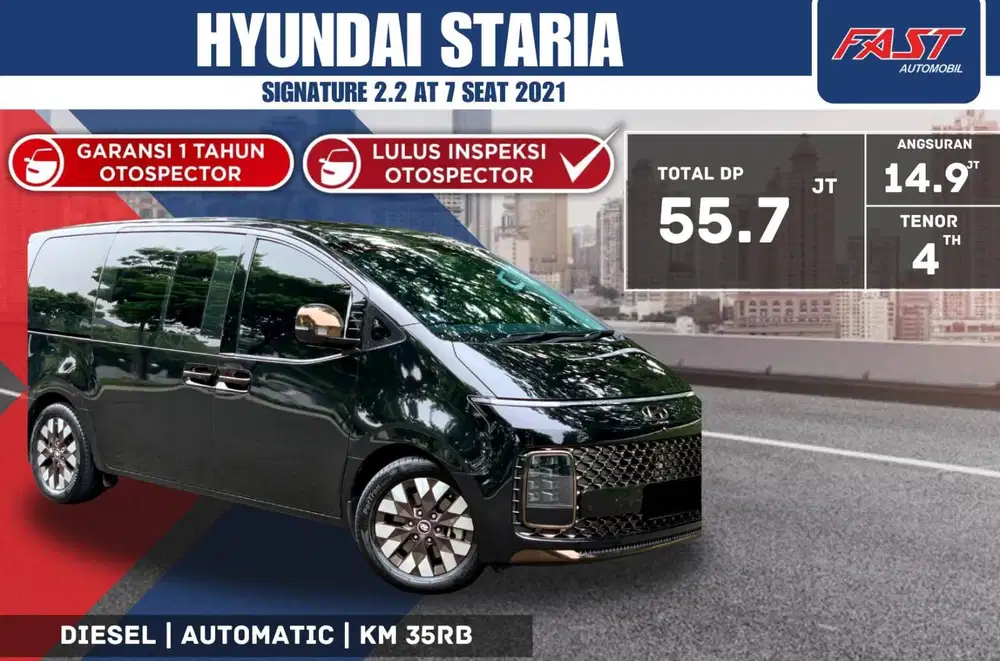 HYUNDAI STARIA SIGNATURE 7 SEAT 2021 2.2 AT DIESEL PANOR KM.35RB #F7ST