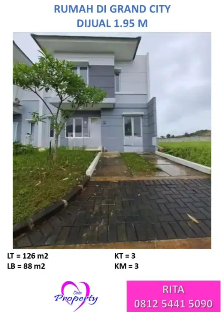 DIJUAL RUMAH DI GRAND CITY