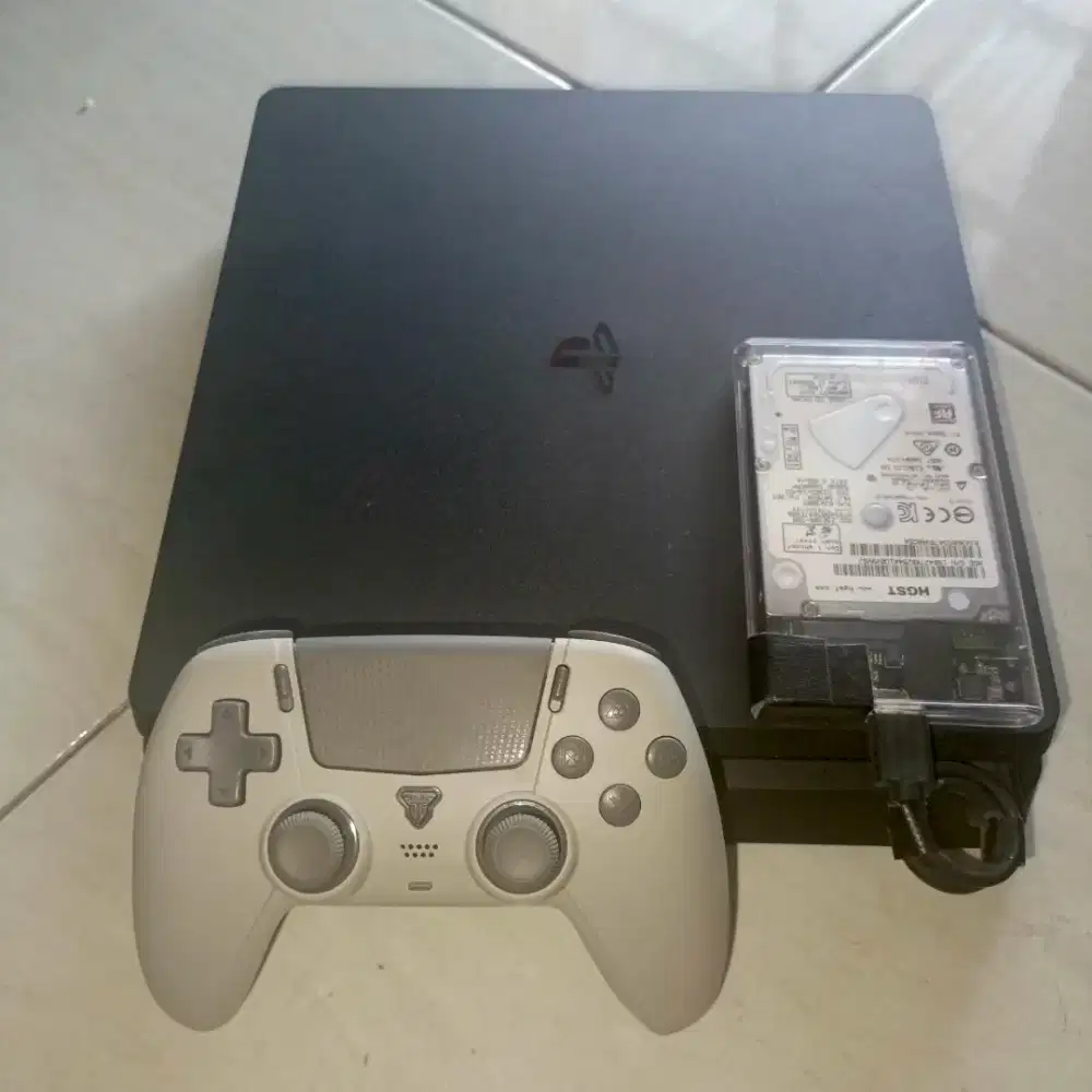 PS4 Slim 1TB dan gamepad+docking charger