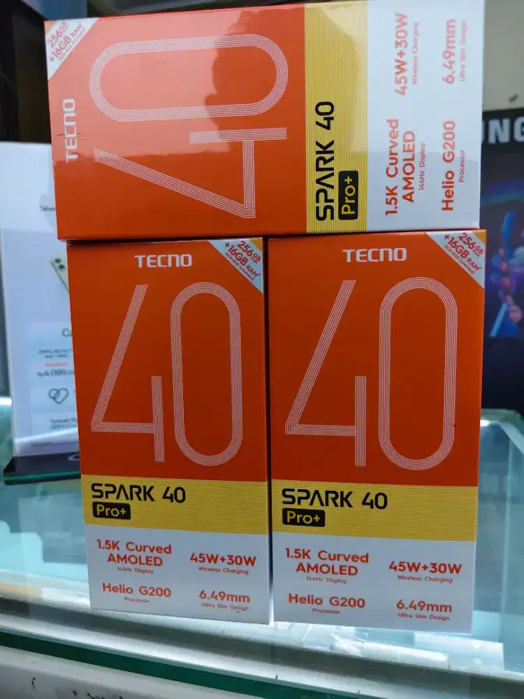 Tecno Spark 40 Pro Plus 8GB+8GB/256GB,Baru,Segel,GaransiResmi,Original