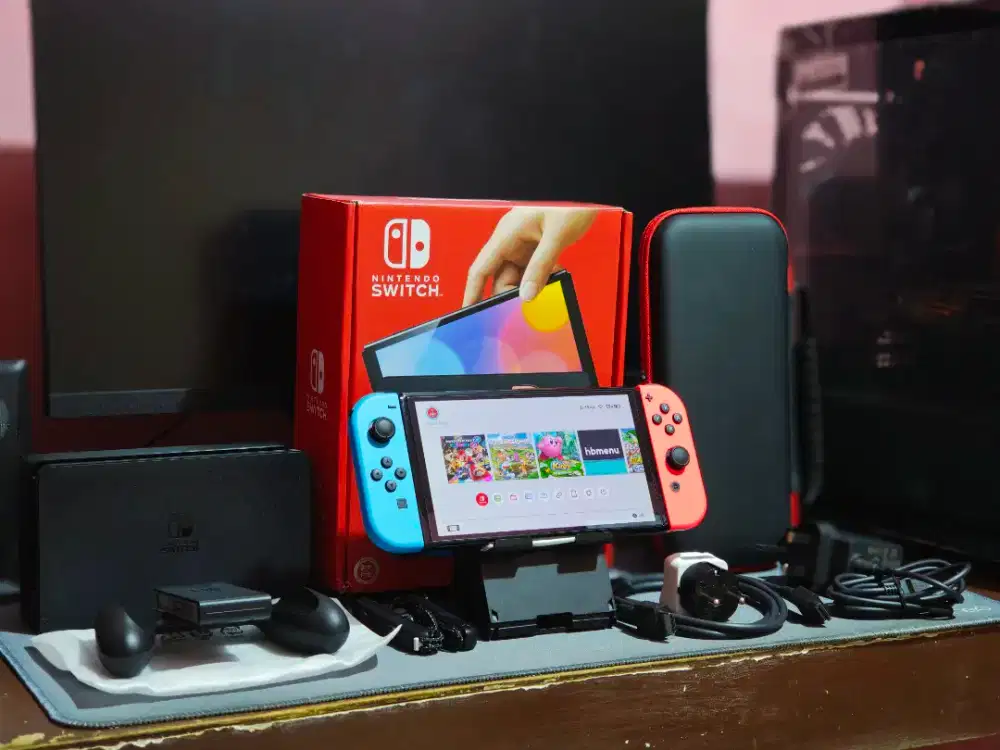Nintendo Switch Oled C*F*W 256gb tahun 2025 fullset like new !!!