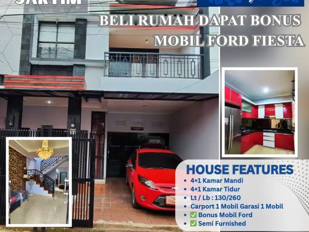 Rumah Bagus Siap Huni di Condet + BONUS Mobil Ford Fiesta! Harga Nego! Z113