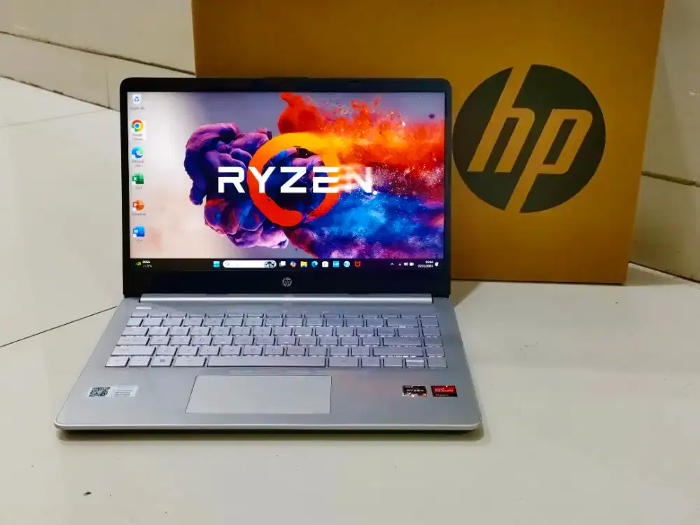 Laptop hp 14s amd ryzen 3-5300u ram 8/512 gb garansi resmi