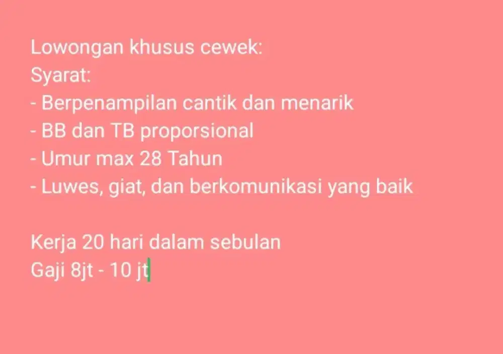Lowongan Kerja sebagai Peramai Suasana dan Talenta