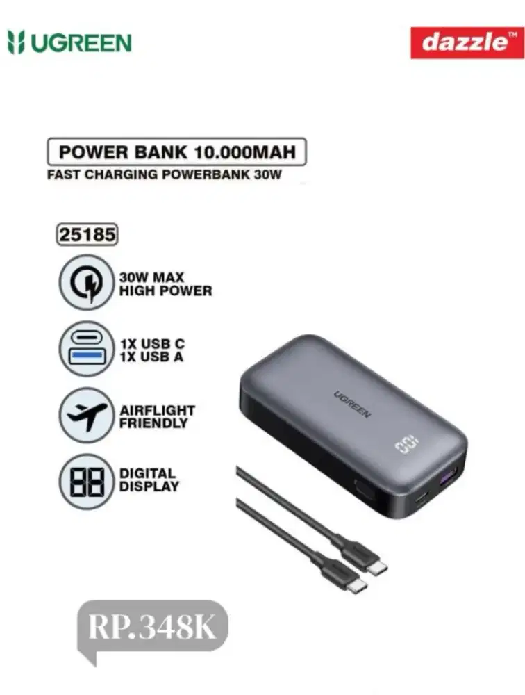 Powerbank 10k mAh 30W fast charging