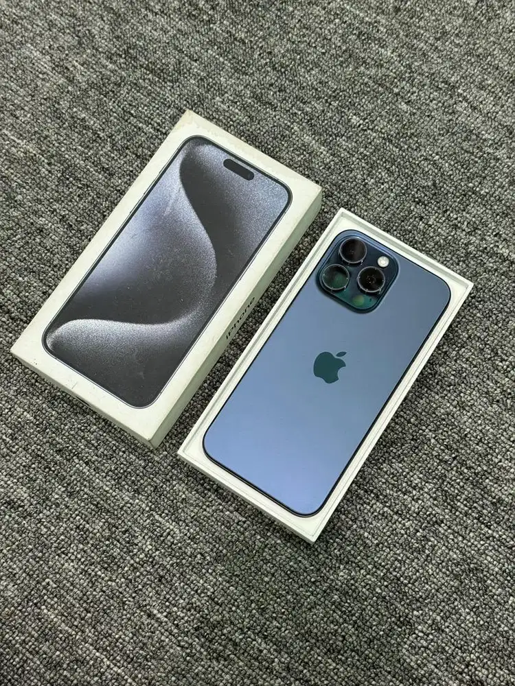 iphone 15 pro max 256gb ibox fullset original blue titanium