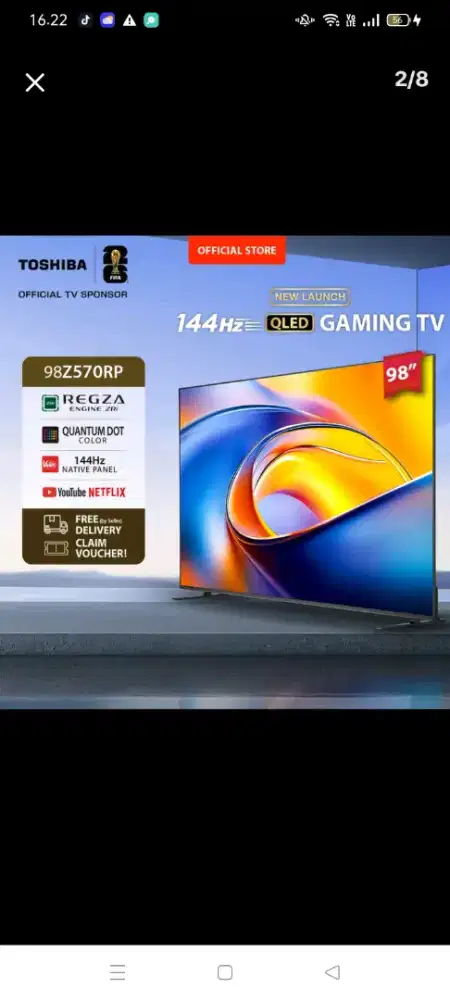 Televisi Toshiba 98 Inch Q-LED TV