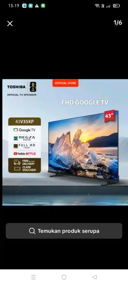 43V35KP TOSHIBA GOOGLE TV