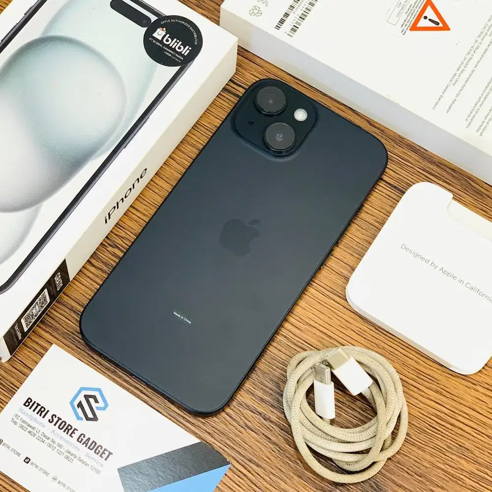 iPHONE 15 128 GB BLACK | 2nd ex iBox sa/a Mulus full Set