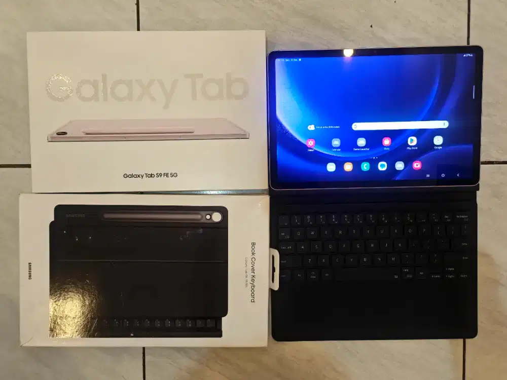 BNOB Samsung Tab S9 FE 5G + keyboard ori 6/128gb