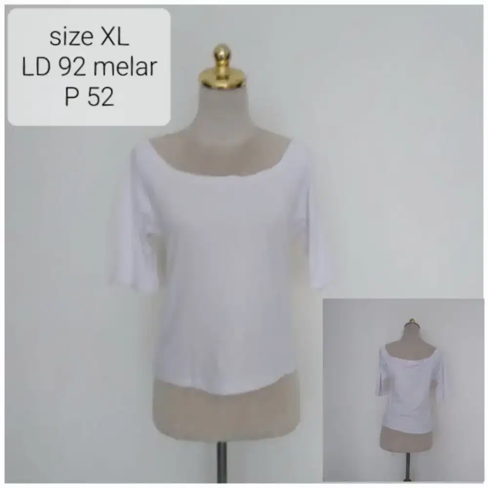 Baju atasan crop top sz XL, baru
