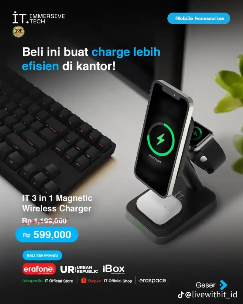 iT 3 in 1 Magnetic Charger
