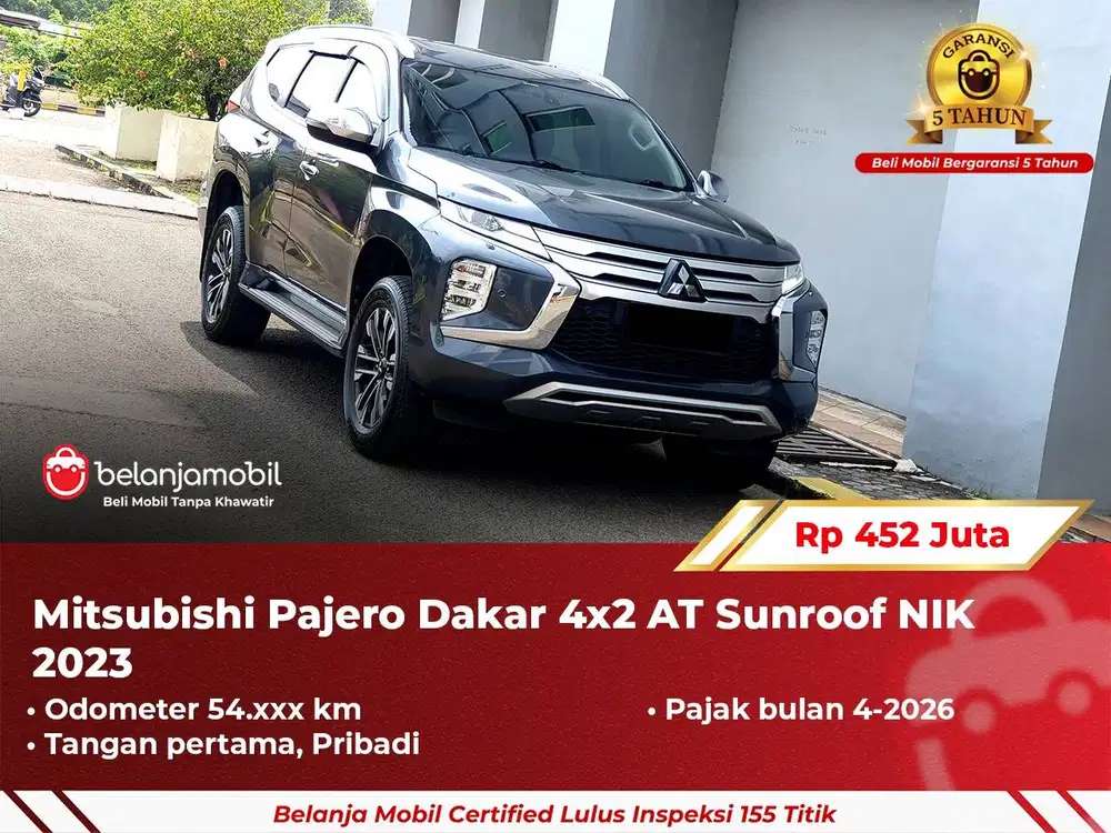 [ GARANSI 5TH ] Mitsubishi Pajero Dakar 4x2 AT Abu Sunroof 2023/2024