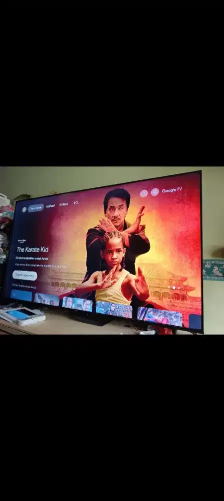 Dijual Google TV LED UHD HDR 4K merk ternama TCL ukuran 55 inch.