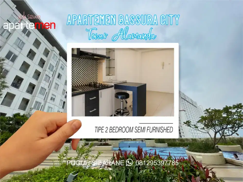 Spesialis 2 Bedroom Semi Furnished Apartemen Bassura City Free IPL
