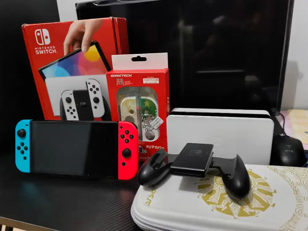 nintendo switch oled ofw fullset bisa tt/bt