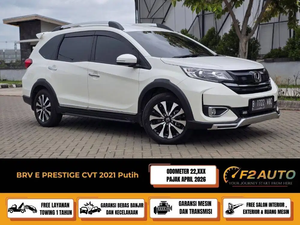 Honda BRV E Prestige CVT 2021 Putih - LOW KM seperti baru