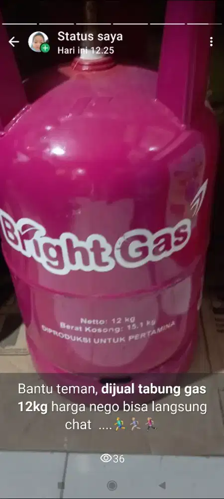 Jual tabung gas 12 kg ( kosongan)