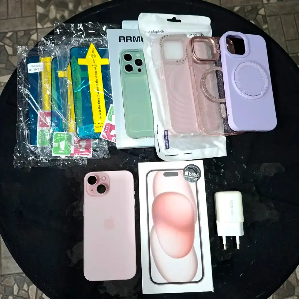 (BARU 1 MINGGU) iPhone 15 128GB Pink Like New
