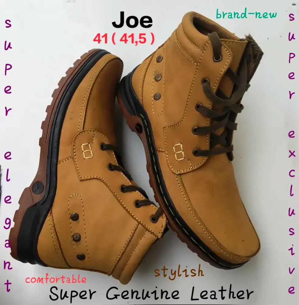 Joe Boots 41,5 Asli KuliT, Elegan, Eksklusif, Cakep, Nyaman