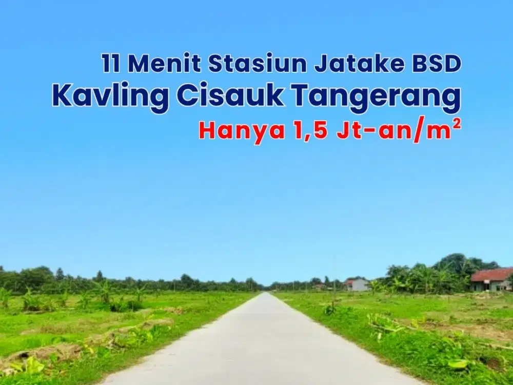 Tanah Murah 1jtaan Permeter 10 Menit Stasiun Jatake Free SHM