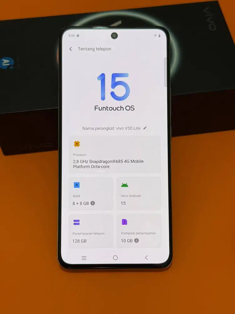 Vivo V50 Lite 8+8/256gb , garansi sampai juli 2026