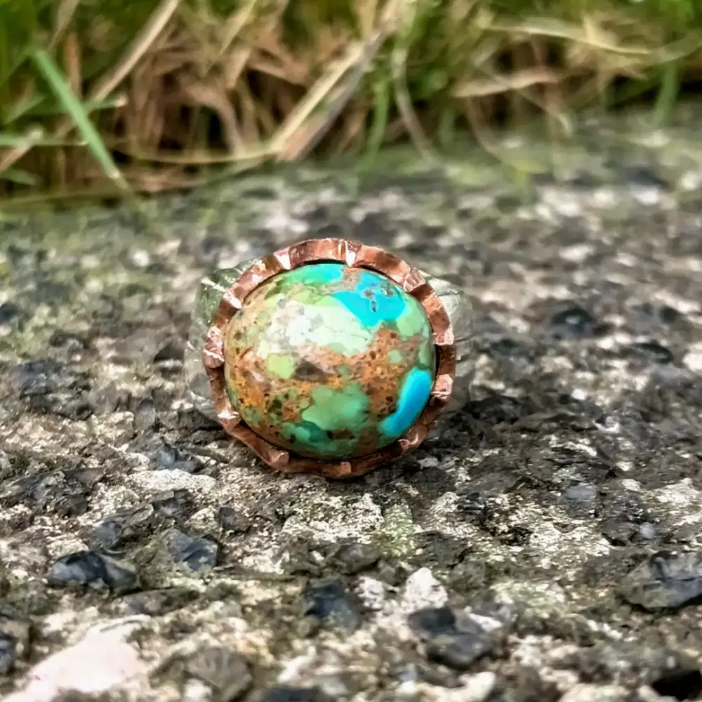 Cincin perak pirus persia unik