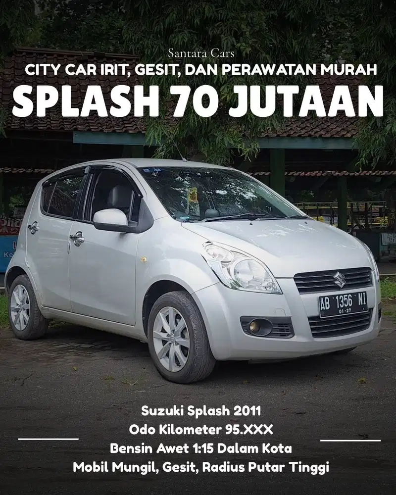 Suzuki Splash 2011 M/T Terawat Plat Jogja