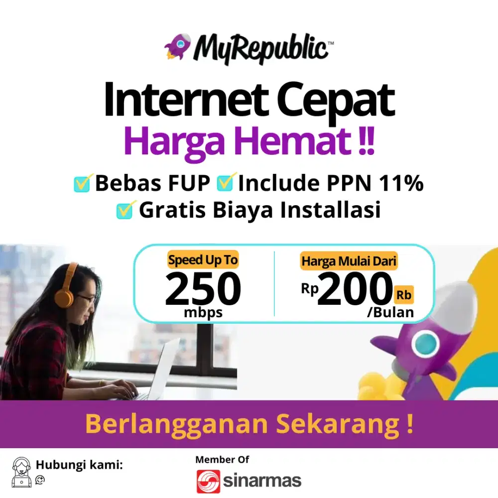 Free Biaya Installasi !! Wifi MyRepublic Cepat dan Hemat !!