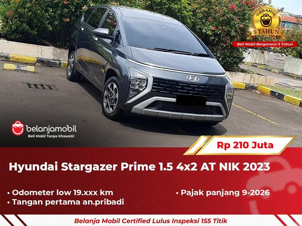 [ GARANSI 5TH ] Hyundai Stargazer Prime 1.5 4x2 AT 2023/2024