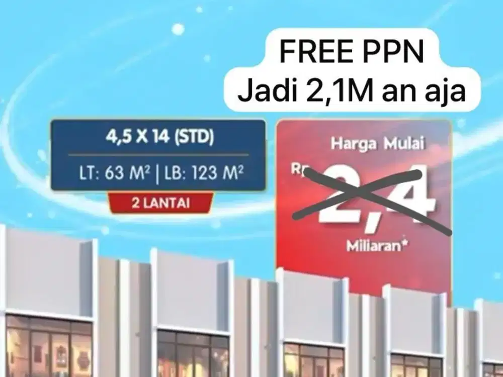 Ruko Santa Anna Gading Serpong Ukuran 4,5x14 Full Bangunan Harga 2,5M