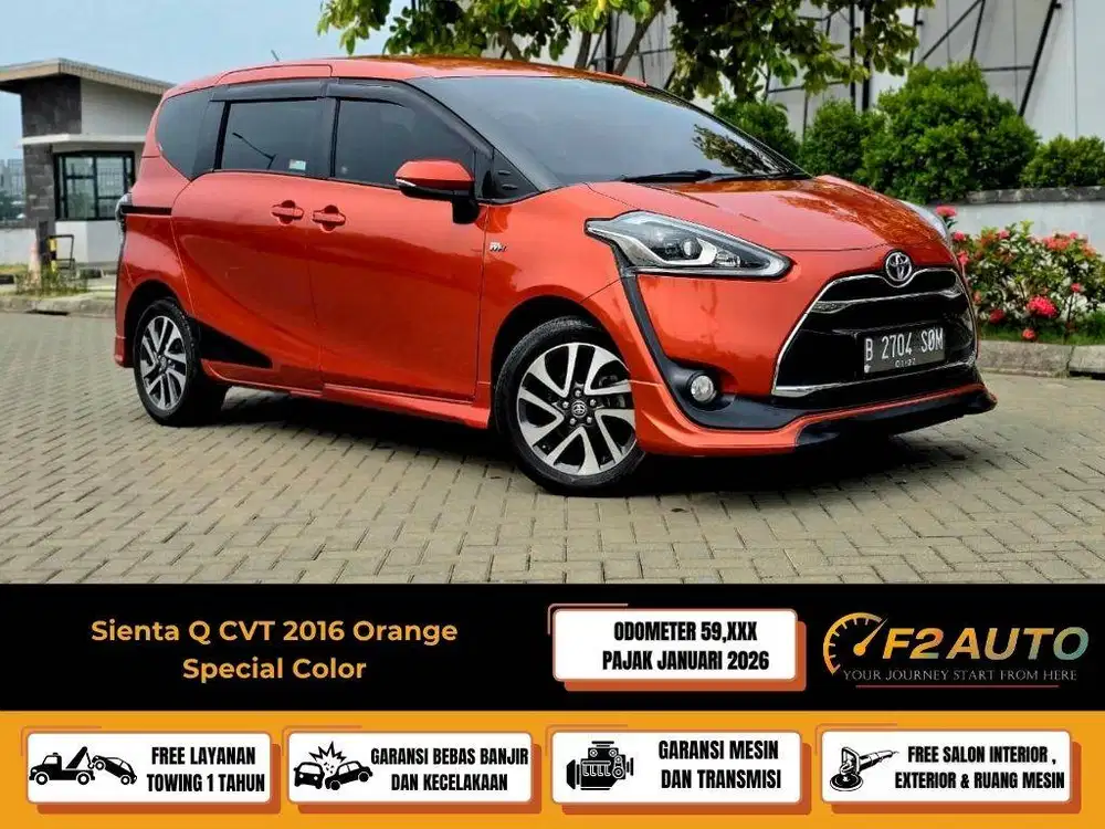 Toyota Sienta Q CVT 2016 Orange Special Color - LOW KM