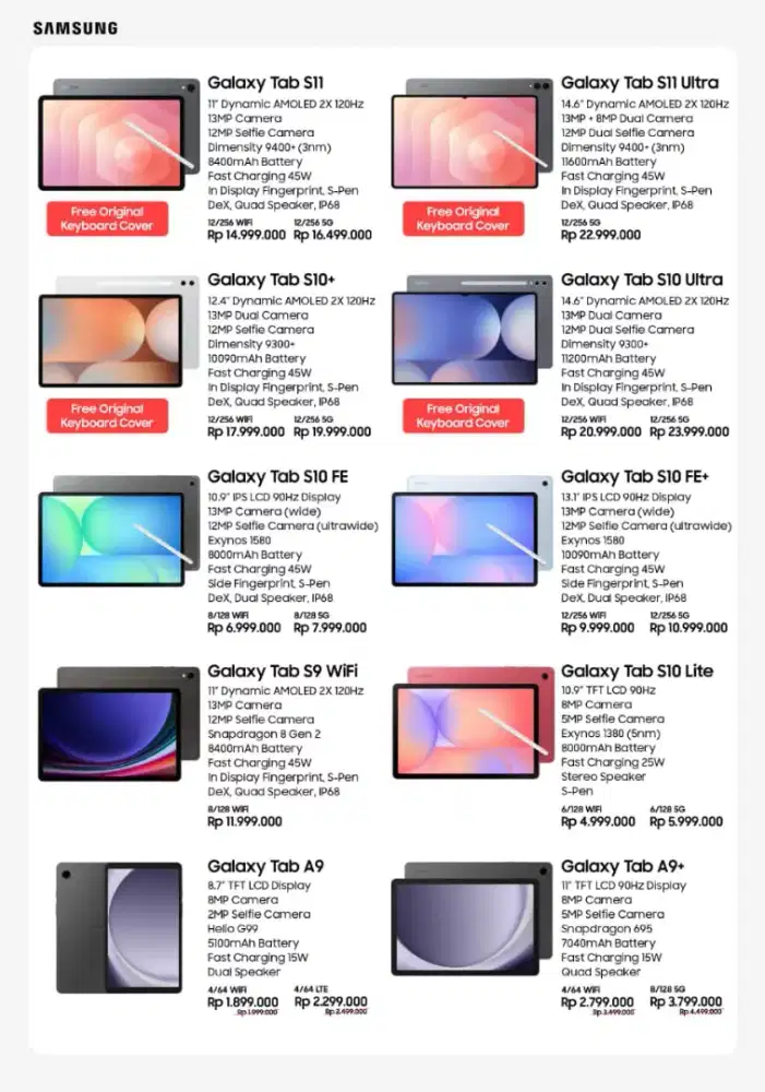 Ready Tab Samsung terlengkappp