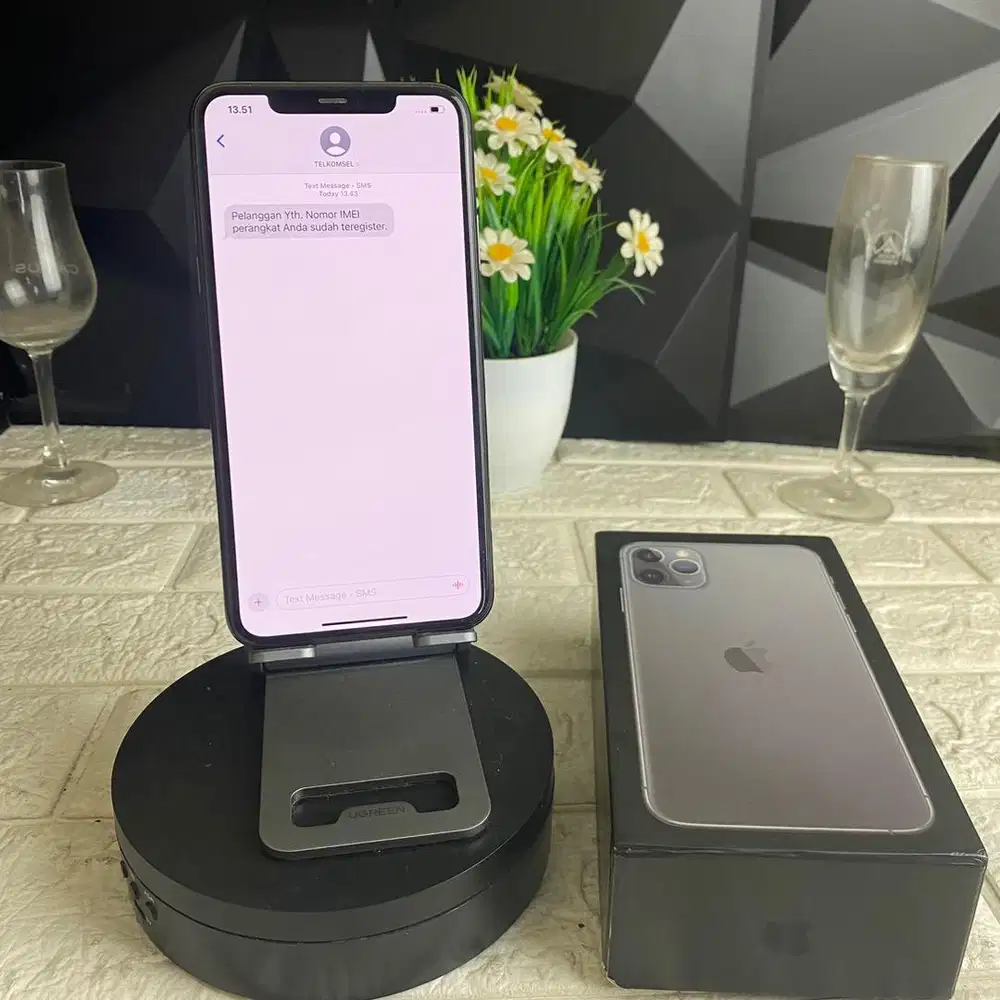 Iphone 11 pro max 256gb regis sinyal permanen Bisa COD dan TT